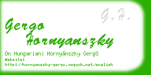 gergo hornyanszky business card
